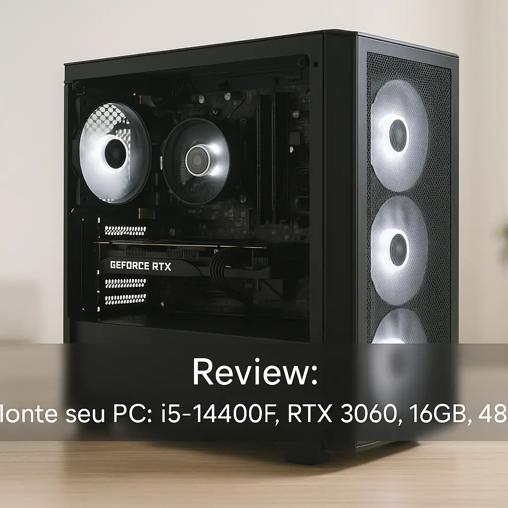 Monte seu PC: i5-14400F, RTX 3060, 16GB, 480GB SSD