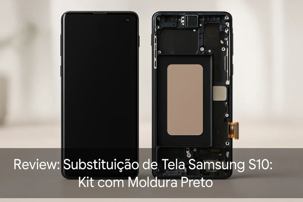 Substituição de Tela Samsung S10: Kit com Moldura Preto
