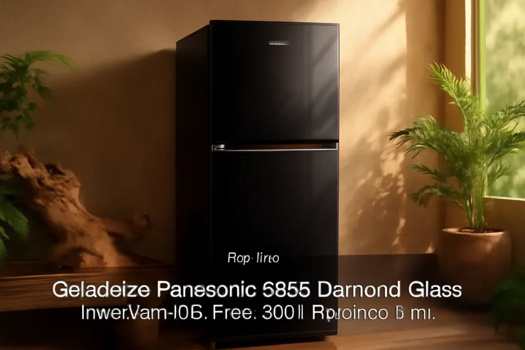 Geladeira Panasonic BB65 Diamond Glass Inverse Frost Free 450L Inverter A+++