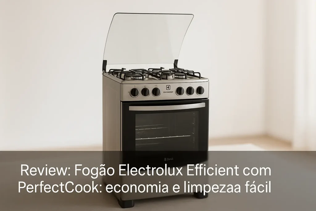 Fogão Electrolux Efficient com PerfectCook: economia e limpeza fácil