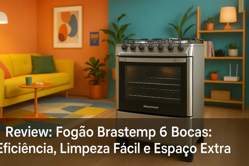 Fogão Brastemp 6 Bocas: Eficiência, Limpeza Fácil e Espaço Extra