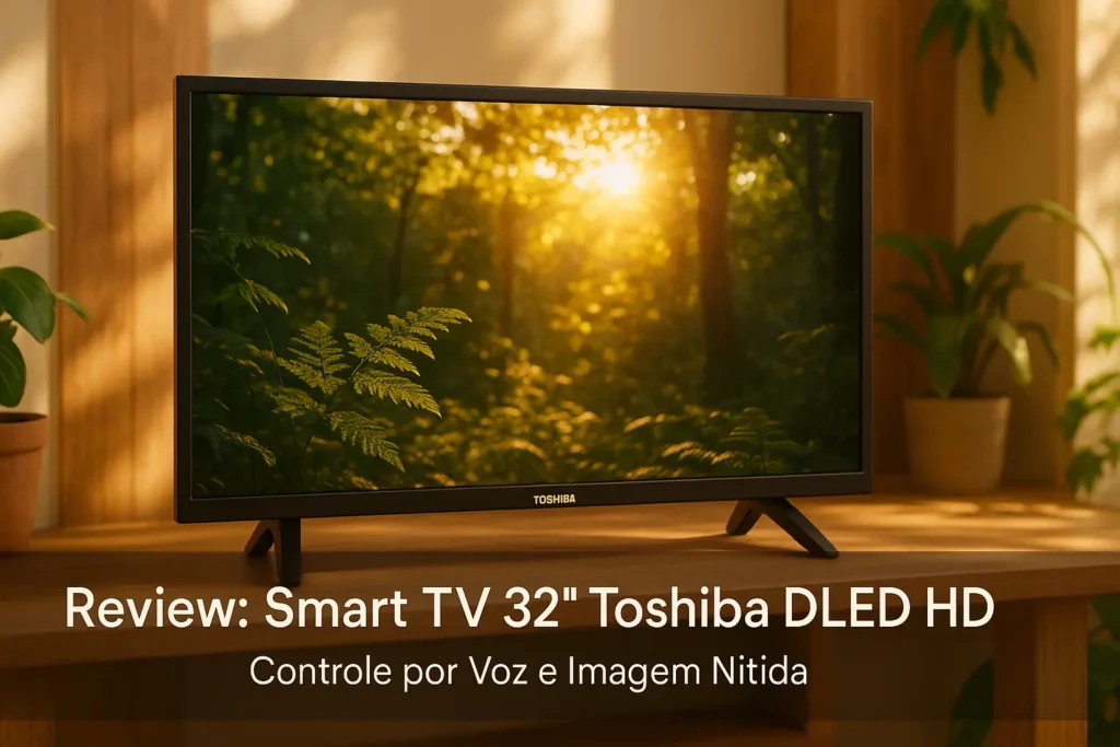 Smart TV 32" Toshiba DLED HD: Controle por Voz e Imagem Nítida