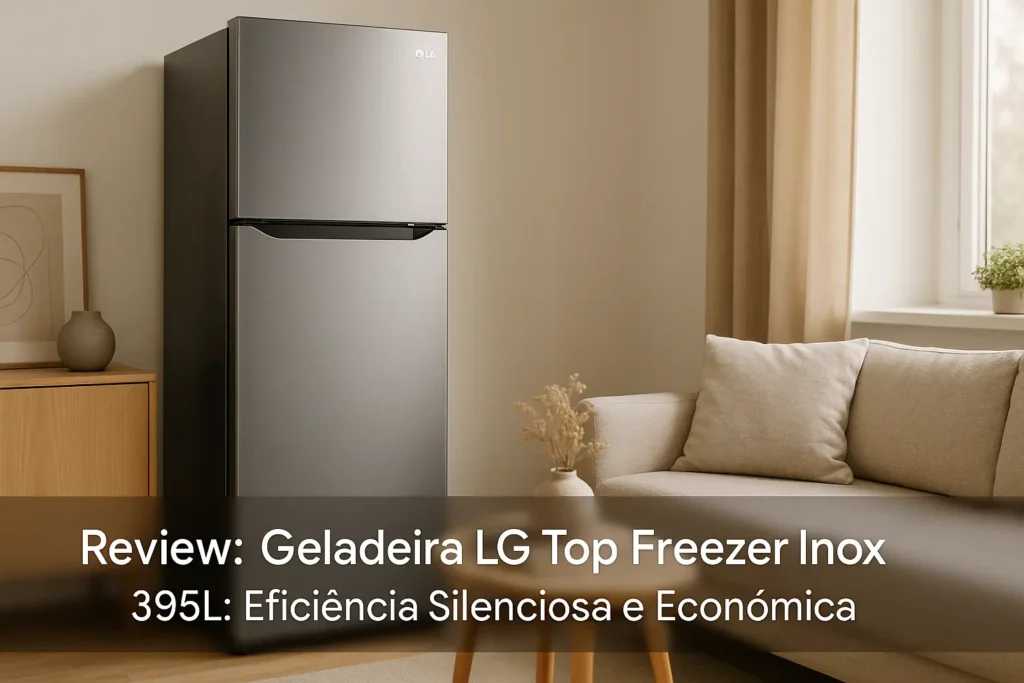 Geladeira LG Top Freezer Inox 395L: Eficiência Silenciosa e Econômica