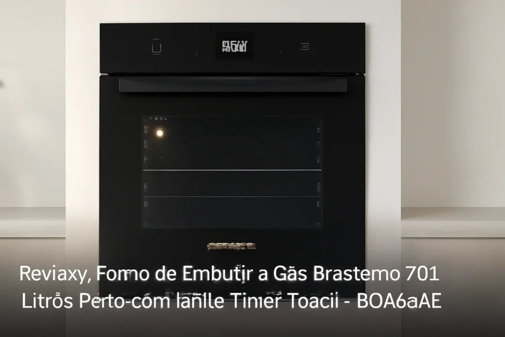 Forno de Embutir a Gás Brastemp 78 Litros Preto com Grill e Timer Touch - BOA84AE 220V