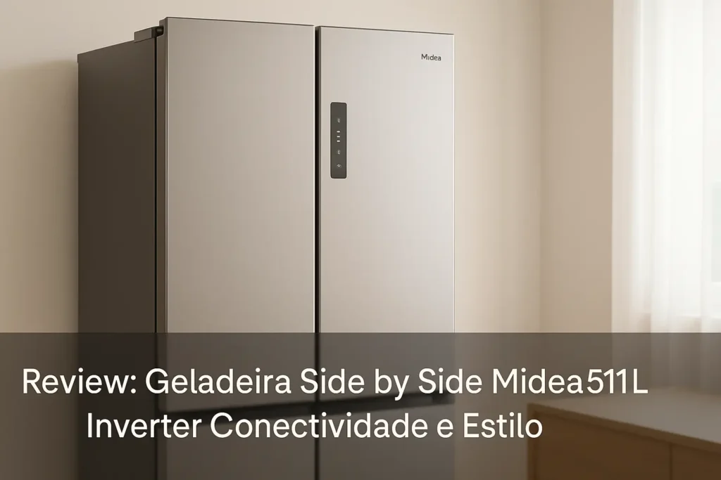 Geladeira Side by Side Midea 511L Inverter: Conectividade e Estilo