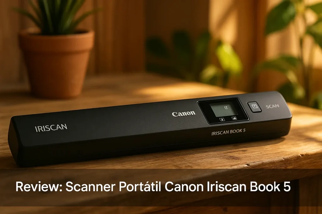 Scanner Portátil Canon Iriscan Book 5: Digitalização Rápida e Leve