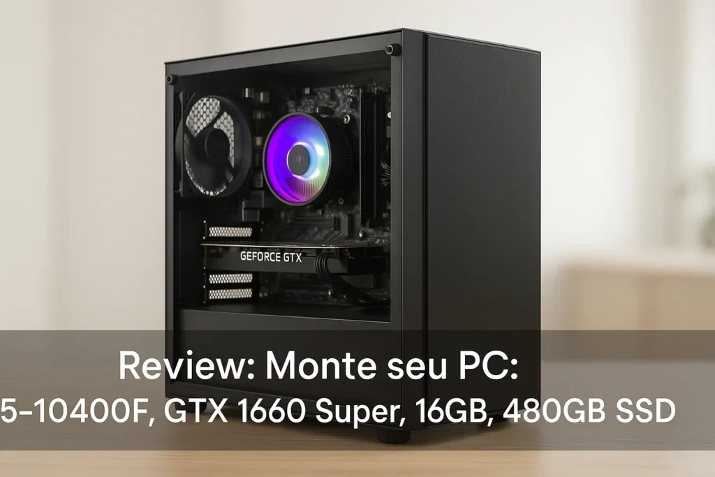 Monte seu PC: i5-10400F, GTX 1660 Super, 16GB, 480GB SSD
