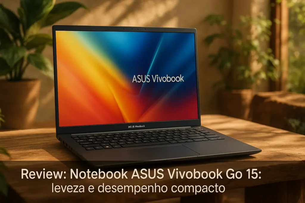 Notebook ASUS Vivobook Go 15: leveza e desempenho compacto