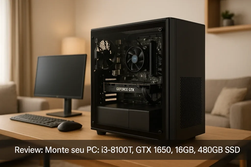 Monte seu PC: i3-8100T, GTX 1650, 16GB, 480GB SSD