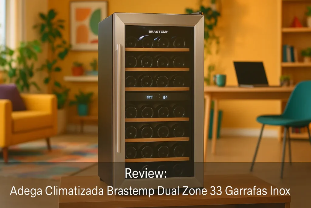 Adega Climatizada Brastemp Dual Zone 33 Garrafas Inox