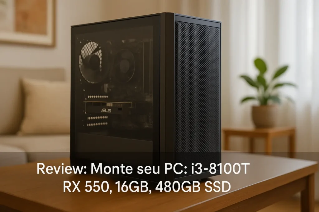 Monte seu PC: i3-8100T, RX 550, 16GB, 480GB SSD