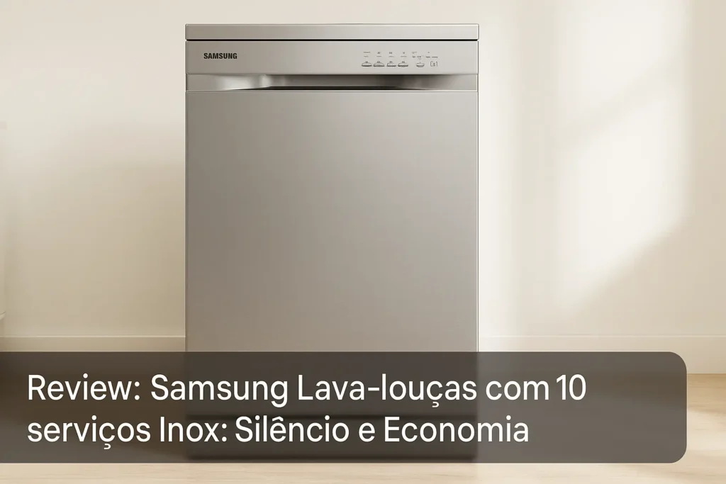 Samsung Lava-louças com 10 serviços Inox: Silêncio e Economia