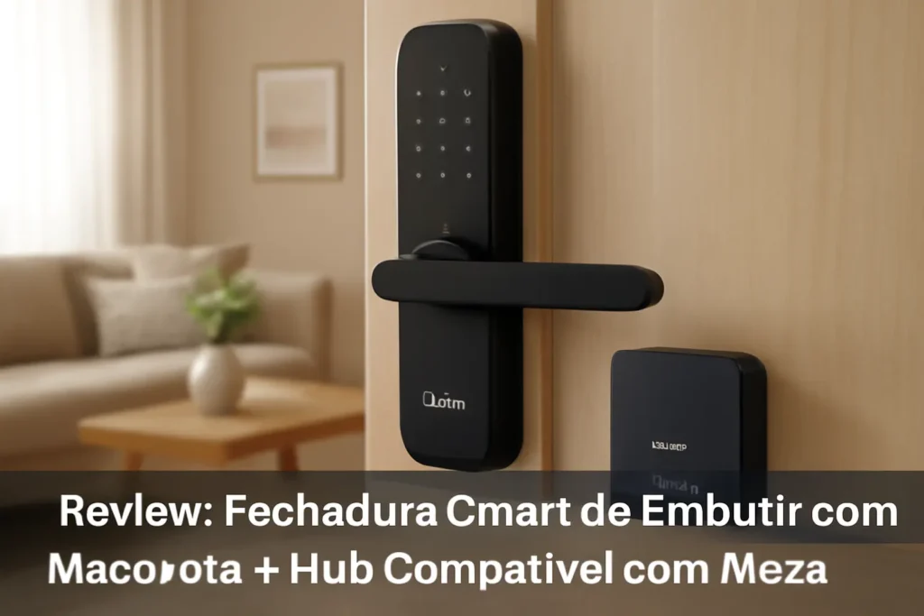 Fechadura Smart de Embutir com Maçaneta + Hub Compatível com Alexa IFR 7000+ Preto Intelbras