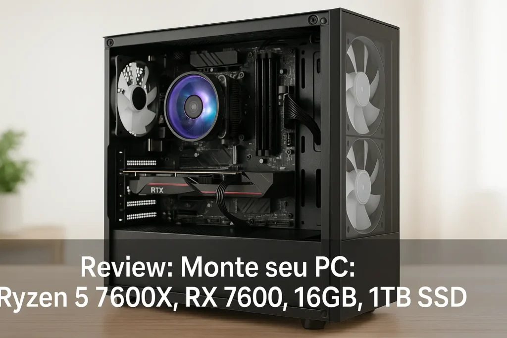 Monte seu PC: Ryzen 5 7600X, RX 7600, 16GB, 1TB SSD