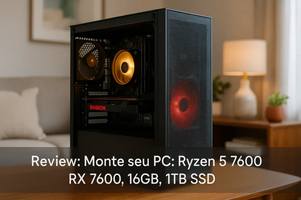 Monte seu PC: Ryzen 5 7600, RX 7600, 16GB, 1TB SSD