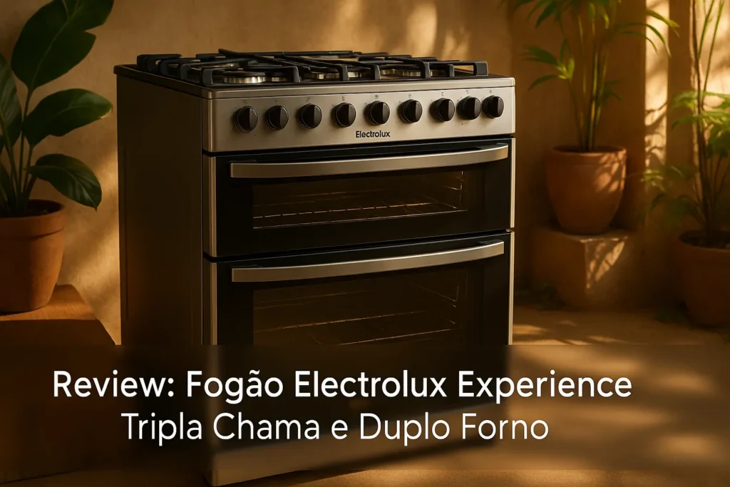 Fogão Electrolux Experience: Tripla Chama e Duplo Forno