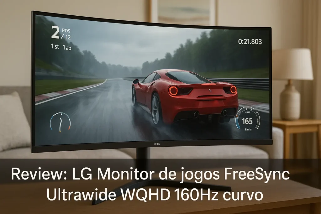LG Monitor de jogos FreeSync Ultrawide WQHD 160Hz curvo: ultralargo e imersivo
