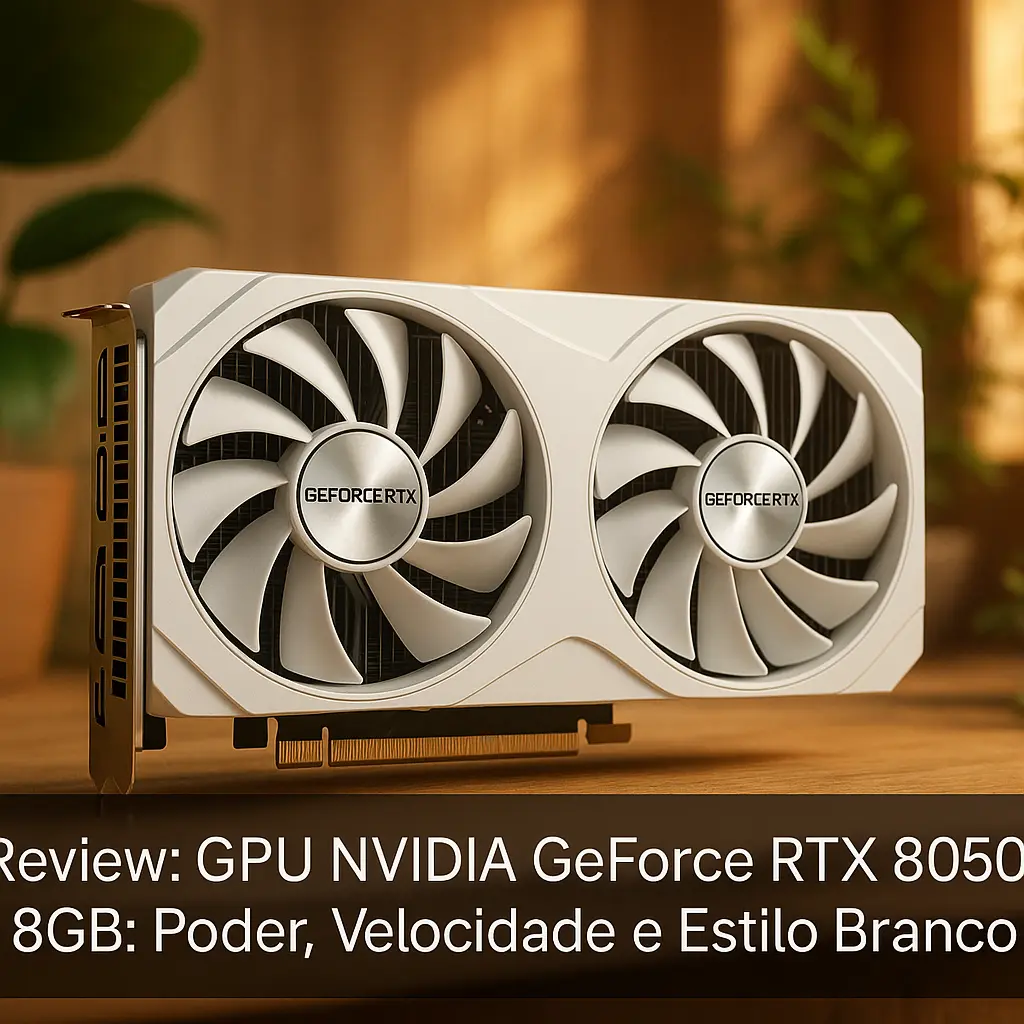 GPU NVIDIA GeForce RTX 3050 8GB: Poder, Velocidade e Estilo Branco