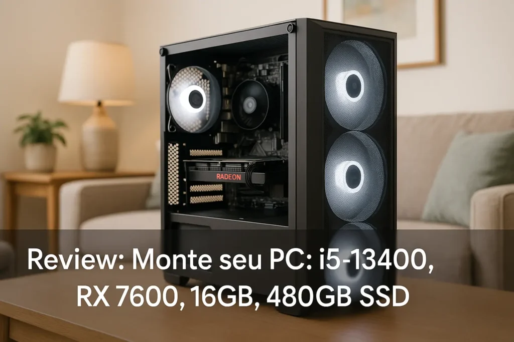 Monte seu PC: i5-13400, RX 7600, 16GB, 480GB SSD