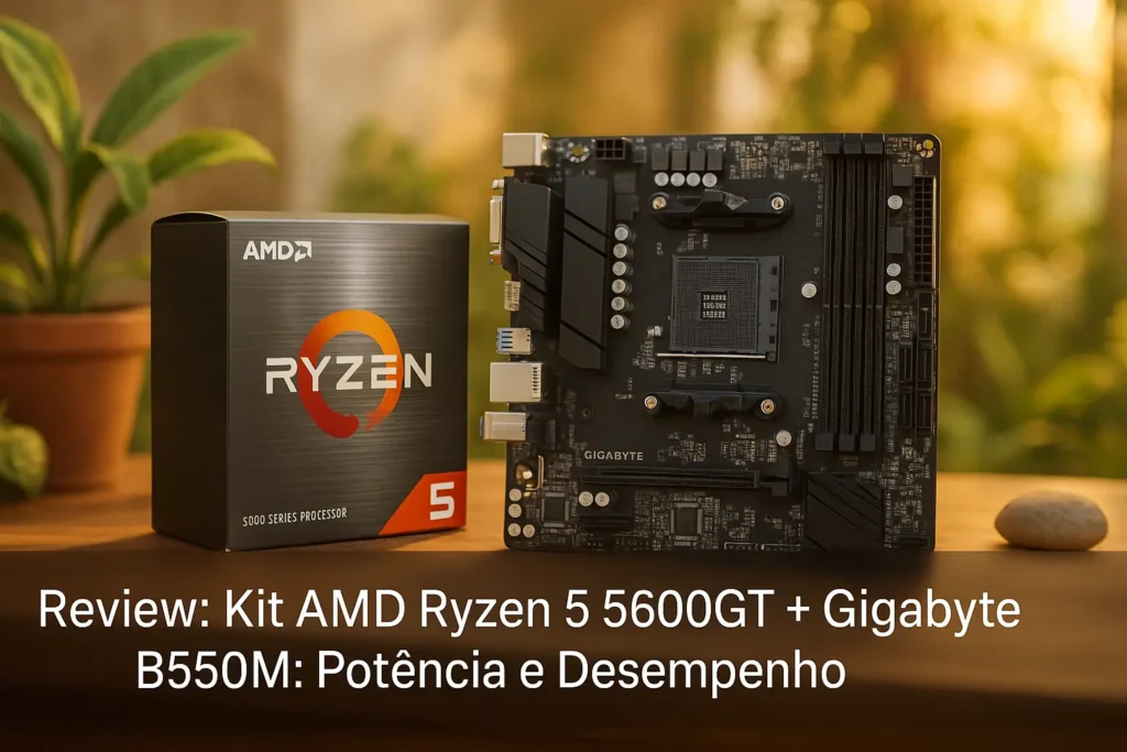 Kit AMD Ryzen 5 5600GT + Gigabyte B550M: Potência e Desempenho