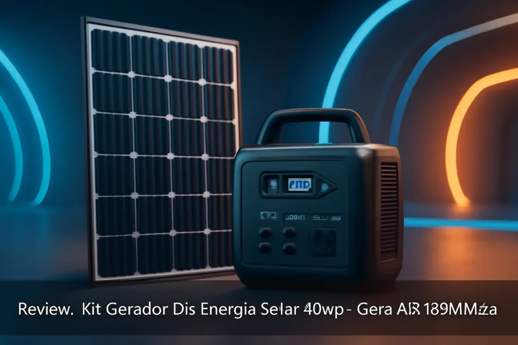 Kit Gerador De Energia Solar 60wp - Gera Até 160wh/dia: Ideal para Locais Remotos