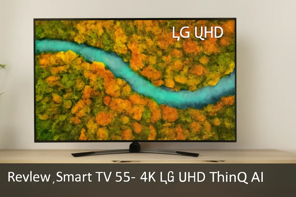 Smart TV 55" 4K LG UHD ThinQ AI: Qualidade de Imagem e Conectividade