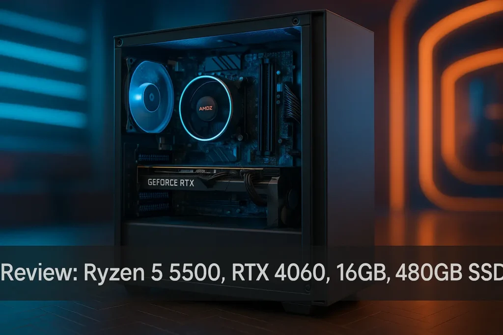 Monte seu PC: Ryzen 5 5500, RTX 4060, 16GB, 480GB SSD