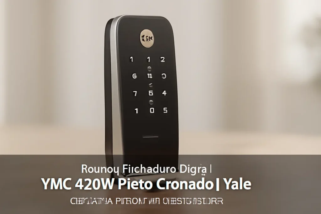 Fechadura Digital YMC 420W Preto Cromado | Yale - Segurança e Praticidade em Sua Casa