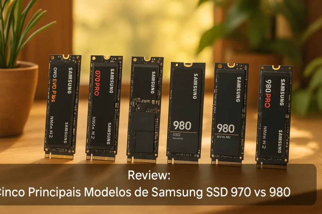 Cinco Principais Modelos de Samsung SSD 970 vs 980
