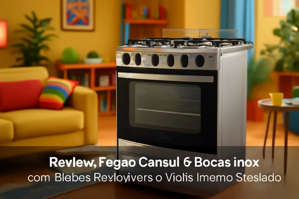 Fogão Consul 6 Bocas Inox com Botões Removíveis e Vidro Interno Vedado