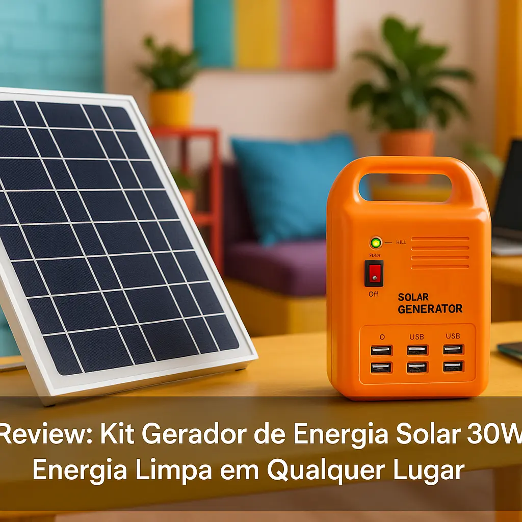 Kit Gerador de Energia Solar 30Wp: Energia Limpa em Qualquer Lugar