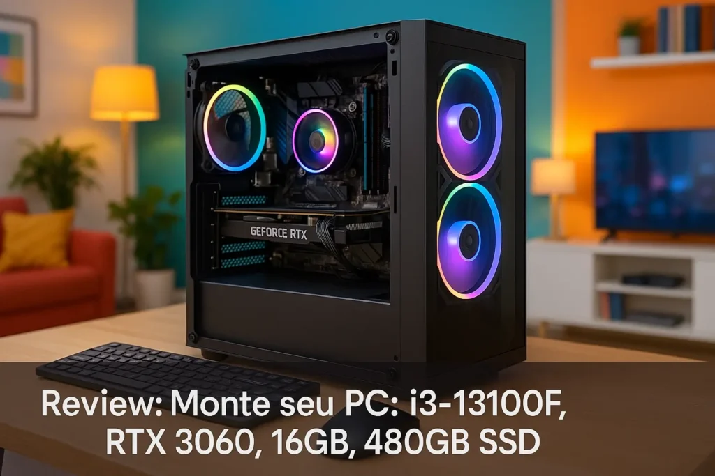 Monte seu PC: i3-13100F, RTX 3060, 16GB, 480GB SSD