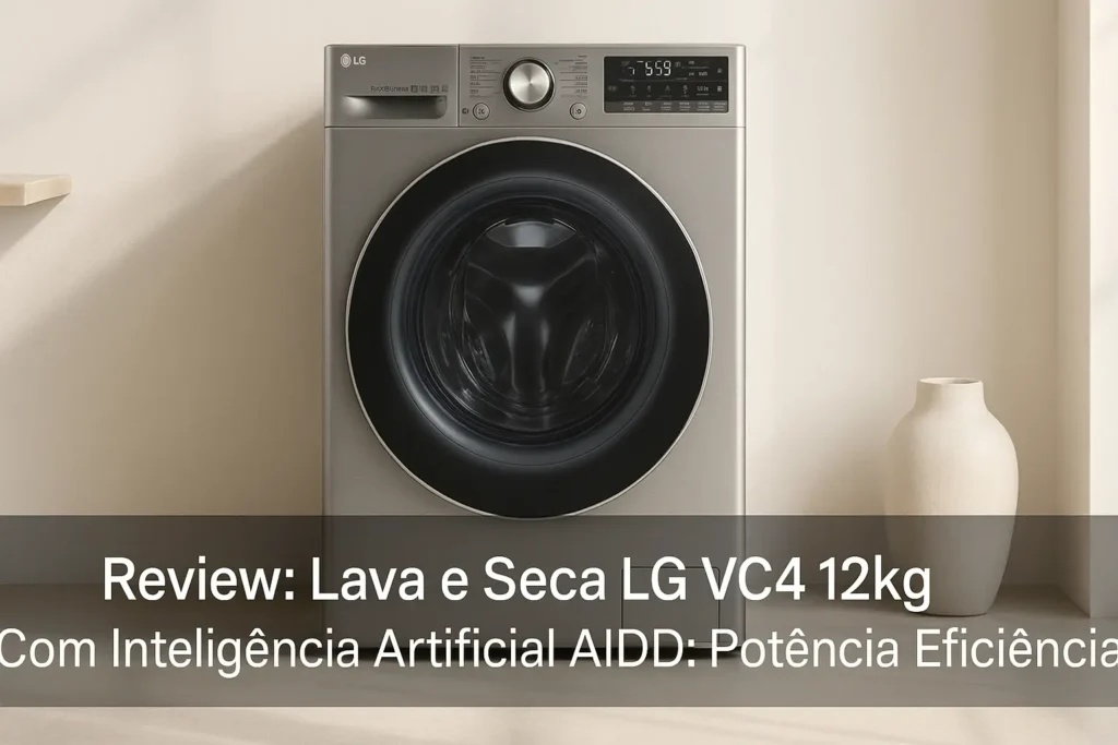 Lava e Seca LG VC4 12kg Com Inteligência Artificial AIDD: Potência e Eficiência