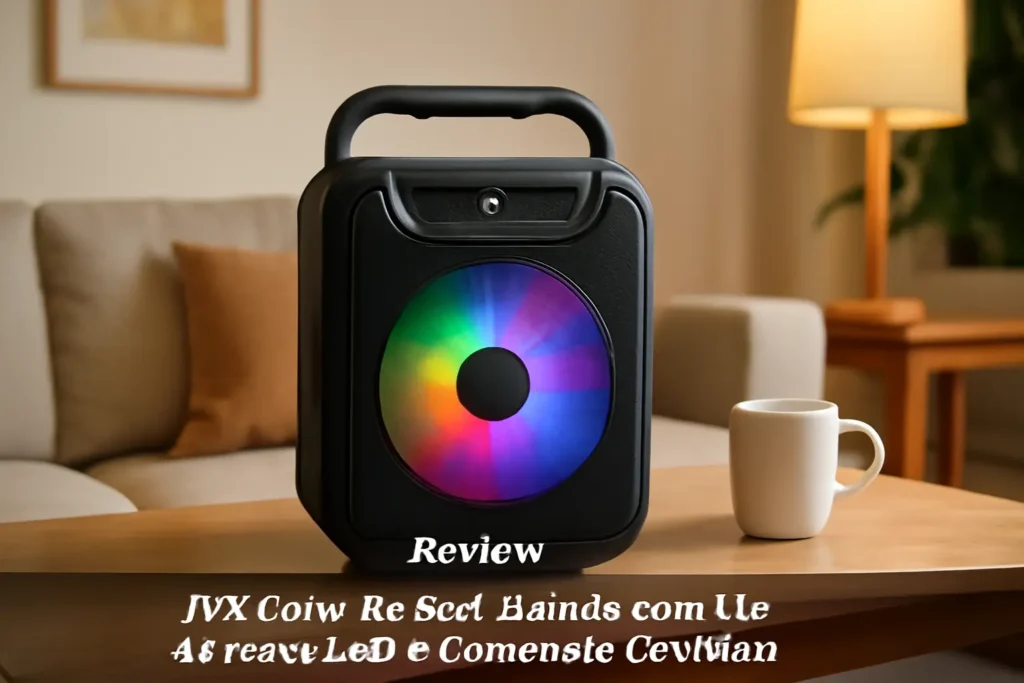 JYX Caixa de Som Grande com Luz de Disco LED e Conexões Versáteis