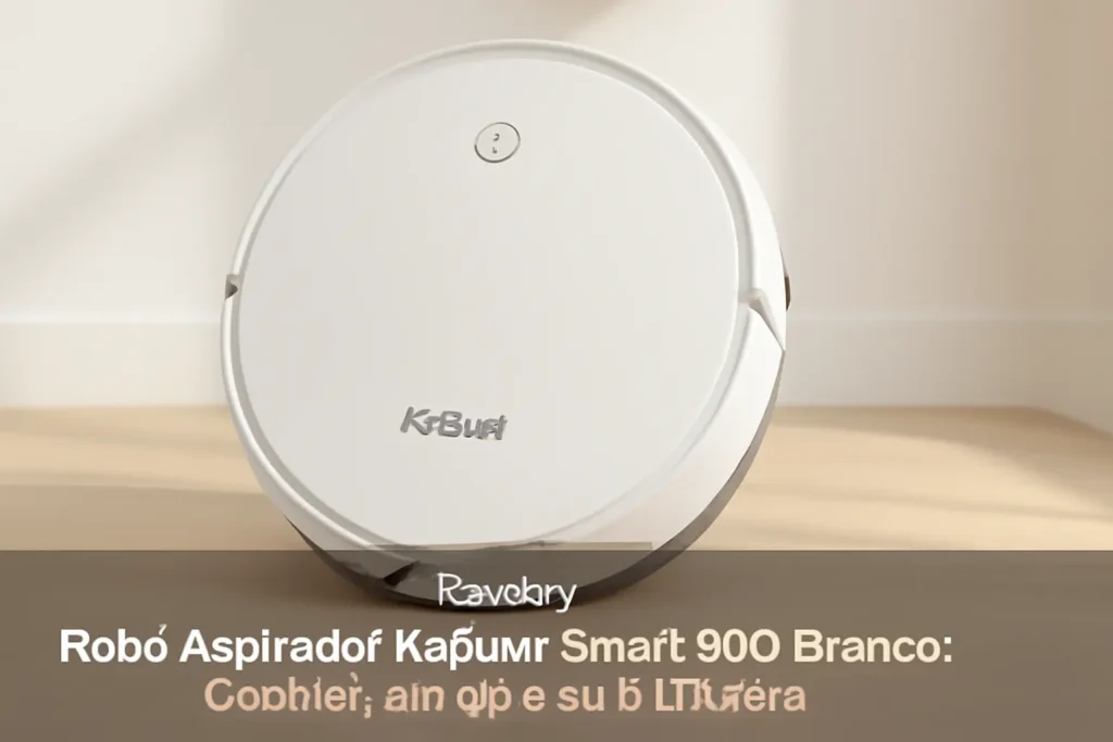 Robô Aspirador KaBuM! Smart 900 Branco: Controle via App e Auto Limpeza