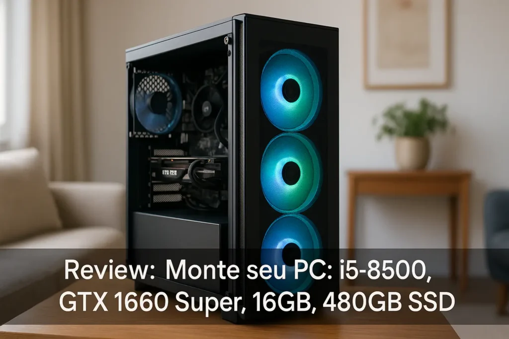 Monte seu PC: i5-8500, GTX 1660 Super, 16GB, 480GB SSD