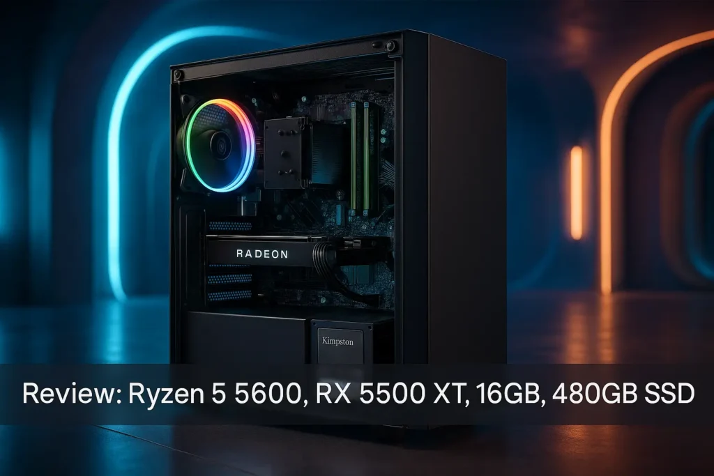 Monte seu PC: Ryzen 5 5600, RX 5500 XT, 16GB, 480GB SSD