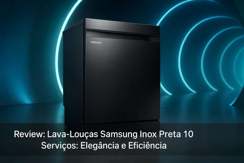 Lava-Louças Samsung Inox Preta 10 Serviços: Elegância e Eficiência