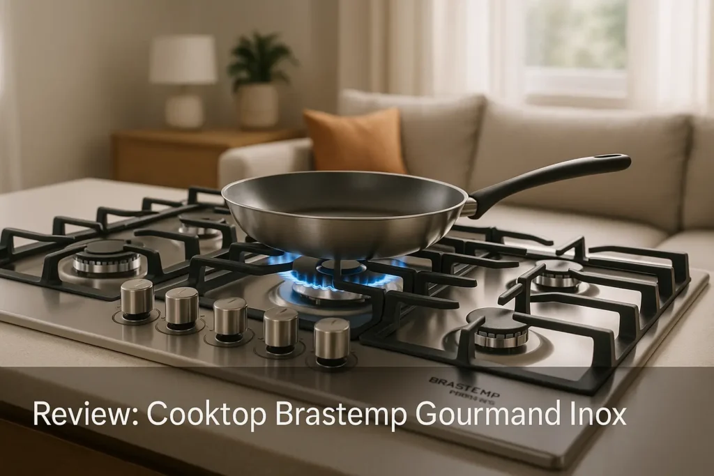 Cooktop Brastemp Gourmand Inox: 5 bocas, dupla chama e trempe robusta