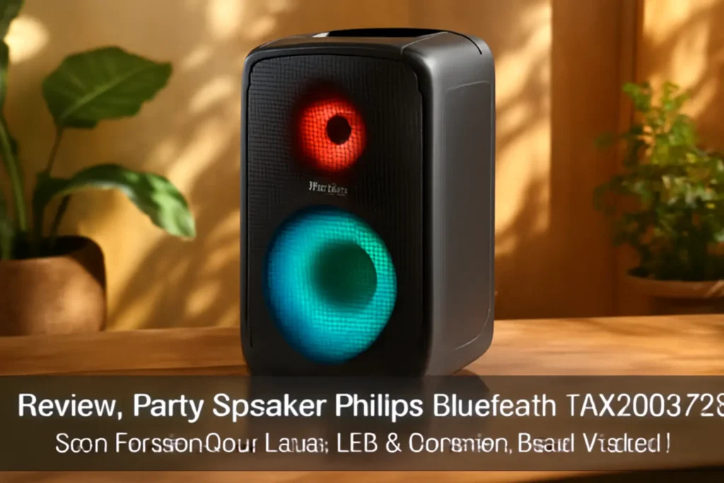 Party Speaker Philips Bluetooth TAX3208/78: Som Potente com Luzes LED e Conectividade Versátil