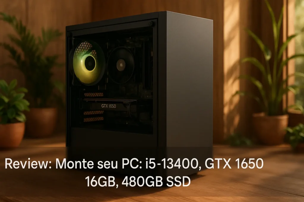 Monte seu PC: i5-13400, GTX 1650, 16GB, 480GB SSD