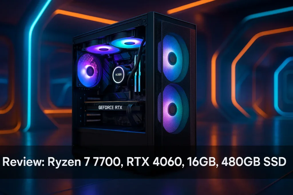 Monte seu PC: Ryzen 7 7700, RTX 4060, 16GB, 480GB SSD