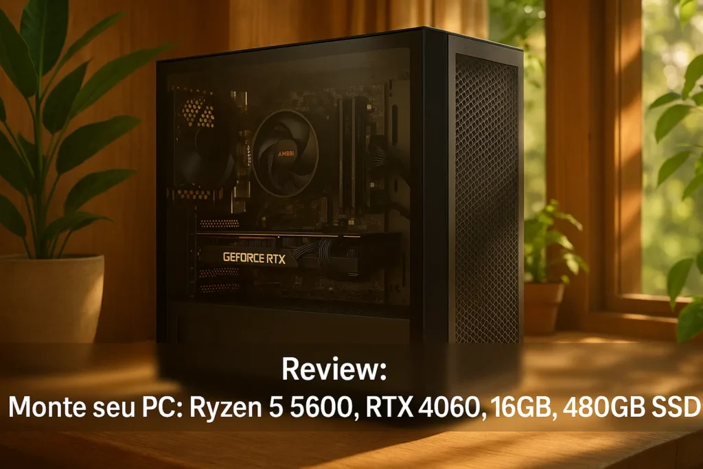 Monte seu PC: Ryzen 5 5600, RTX 4060, 16GB, 480GB SSD