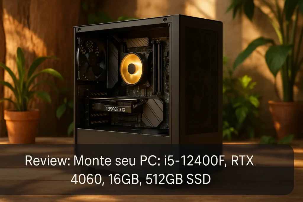 Monte seu PC: i5-12400F, RTX 4060, 16GB, 512GB SSD