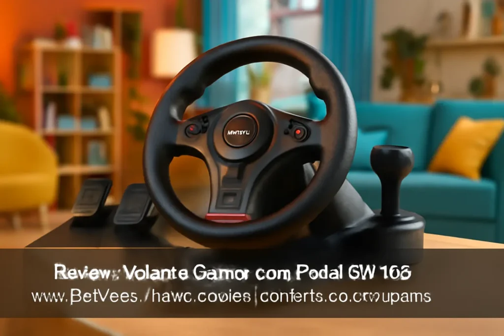 Volante Gamer com Pedal GW180 Vinik para PC / PS4 / Xbox / Switch: Conforto e Desempenho