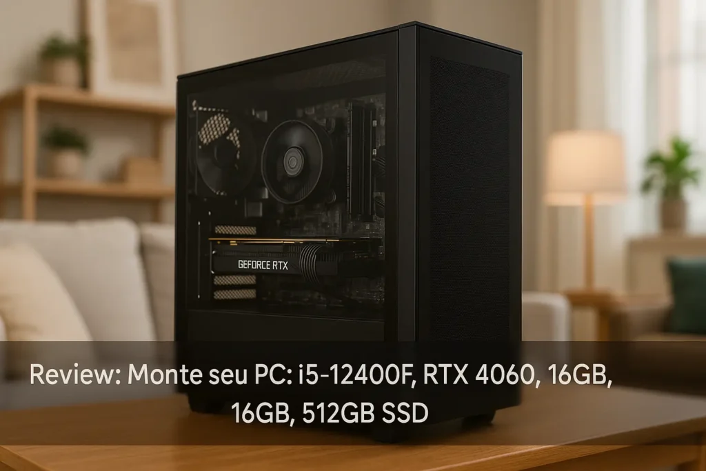 Monte seu PC: i5-12400F, RTX 4060, 16GB, 512GB SSD
