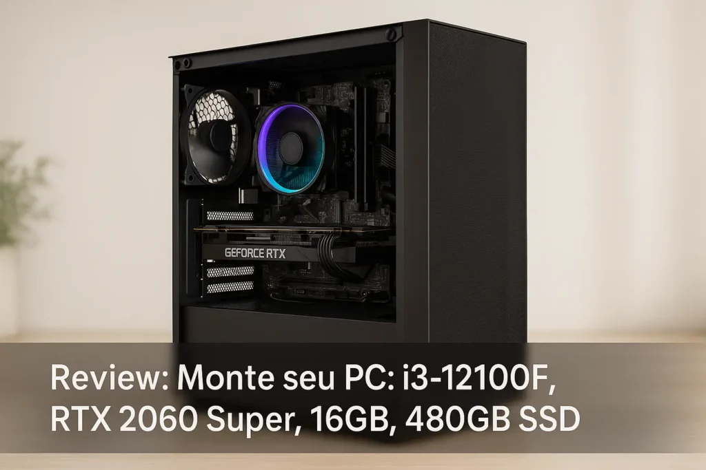 Monte seu PC: i3-12100F, RTX 2060 Super, 16GB, 480GB SSD