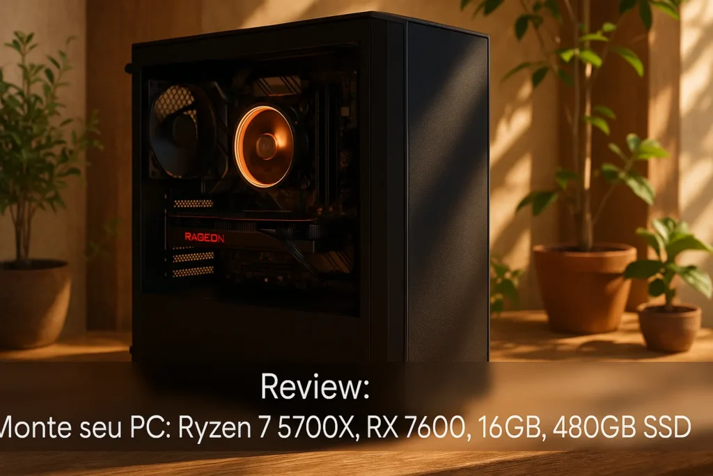 Monte seu PC: Ryzen 7 5700X, RX 7600, 16GB, 480GB SSD