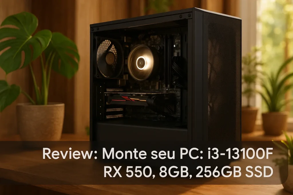 Monte seu PC: i3-13100F, RX 550, 8GB, 256GB SSD