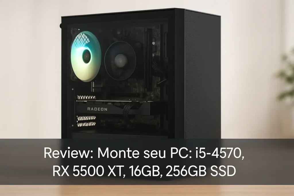 Monte seu PC: i5-4570, RX 5500 XT, 16GB, 256GB SSD